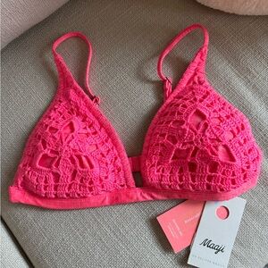 Maaji Reversible Pink Bikini Top